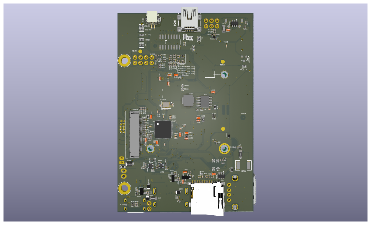 DermScope PCB — Bottom View